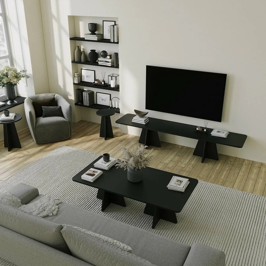 Stolik konferencyjny Double Mushroom Black