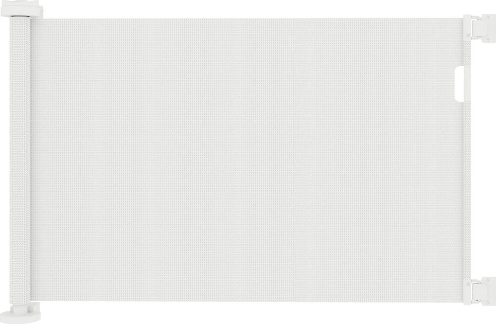 PawHut Bramka Zabezpieczająca Schody Rozsuwana 0-136cm 87 cm Wysoka Bramka Ochronna dla Zwierząt 142 x 10 x 87 cm Biała