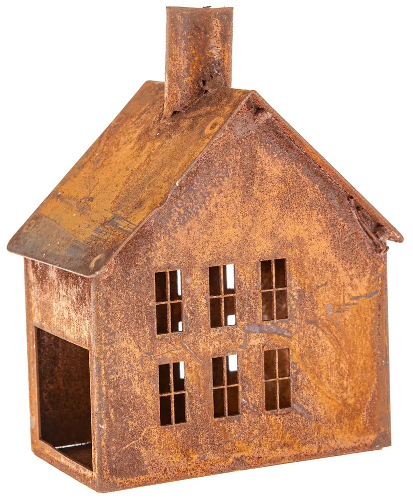 Metalowy świecznik Rustik House, 9,5 x 9,5 x 13 cm, 13 cm
