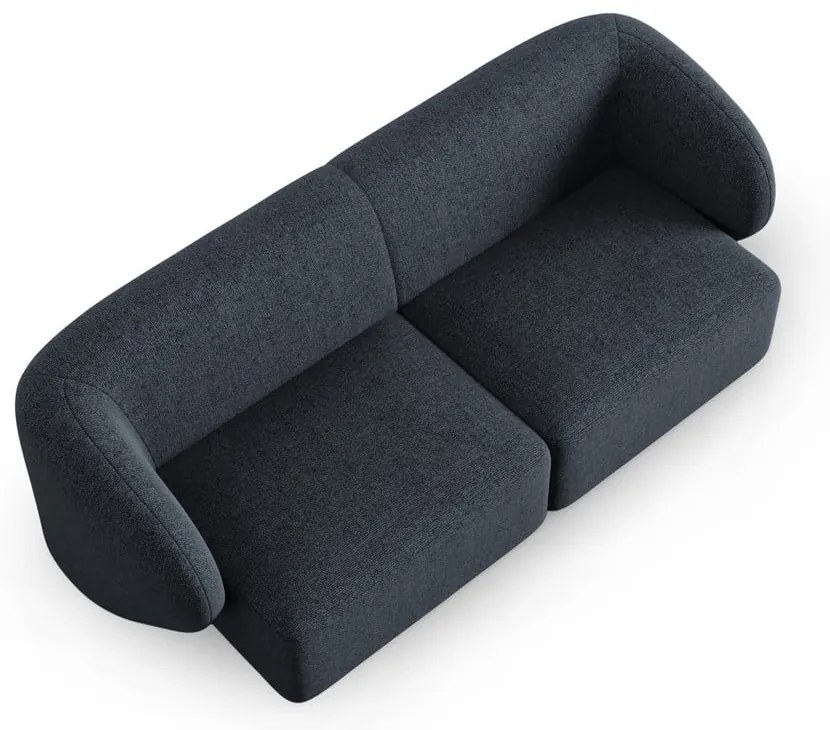 Niebieska sofa z tkaniny szenilowej 188 cm Paolo – Milo Casa