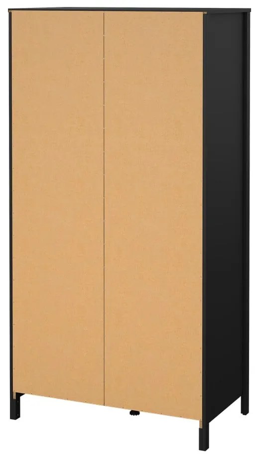 Czarna szafa z lustrem 102x199x58 cm Madrid – Tvilum