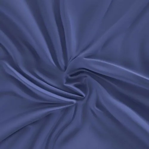 Kvalitex Prześcieradło satynowe z gumką ciemnoniebieski, 90 x 200 cm