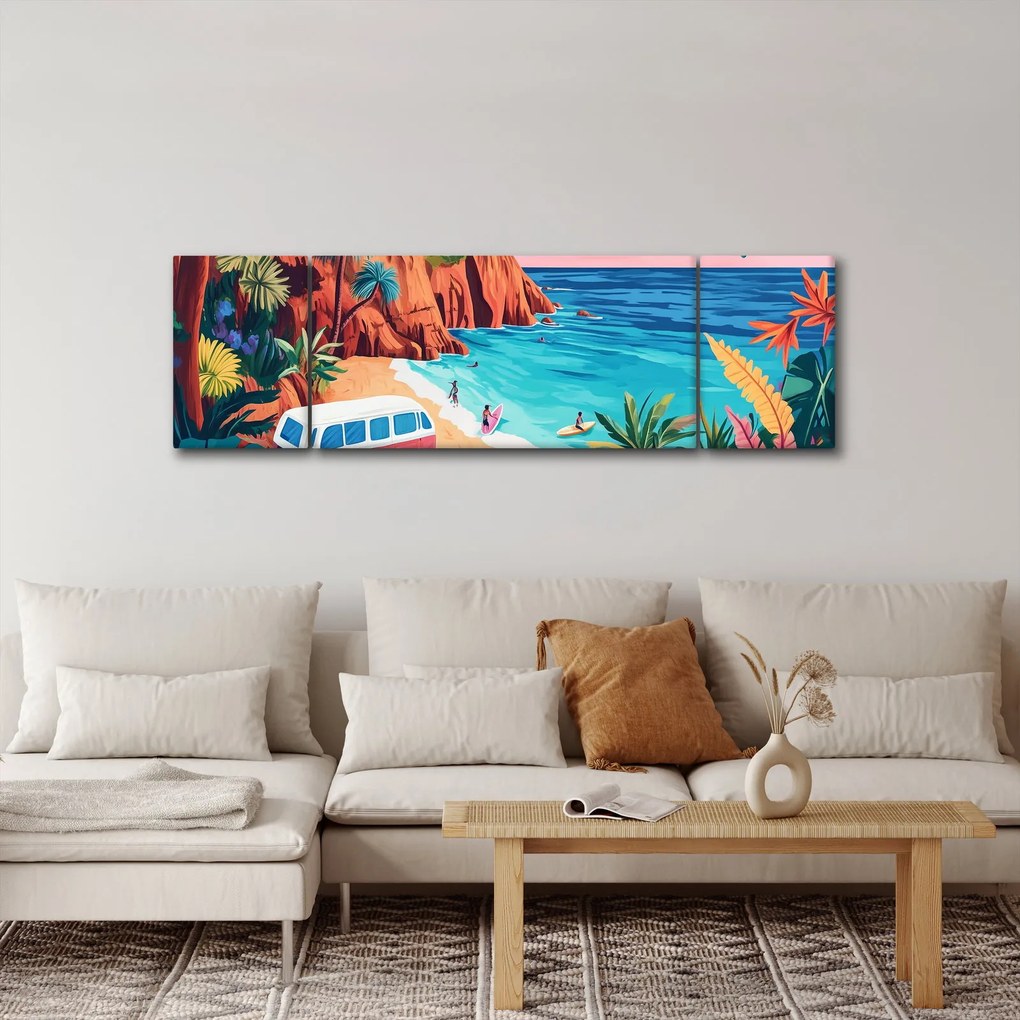 Obraz - Karawan nad oceanem (170x50 cm)
