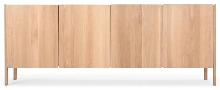 Komoda z litego drewna dębowego w naturalnym kolorze 220x85x42 cm Dvor – Gazzda