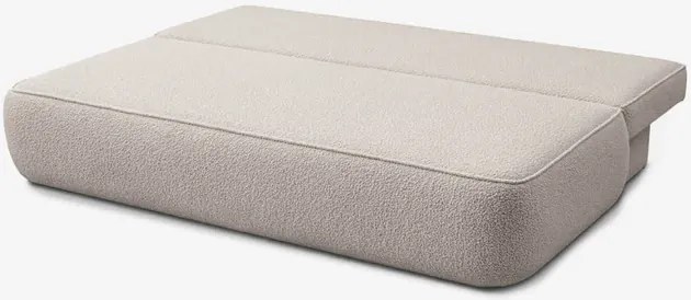 Sofa z Funkcją Spania ARVETO Kremowa Boucle Nowoczesna