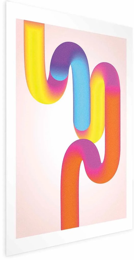 Plakat Tęczowe Rurki 40x60 cm bez ramy z marginesem ARTGEIST B
