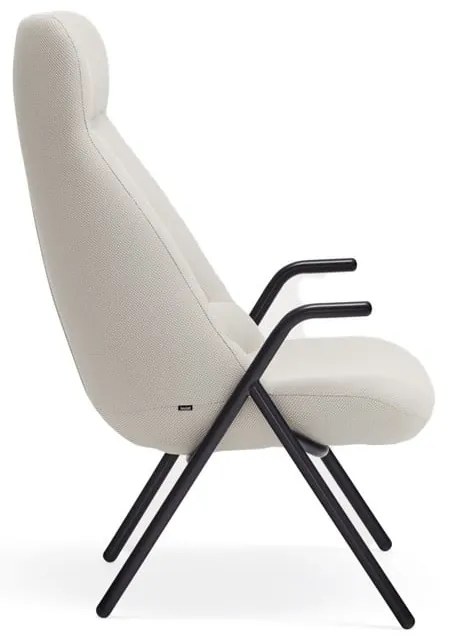 Biały fotel Teulat Dins, wys. 114 cm