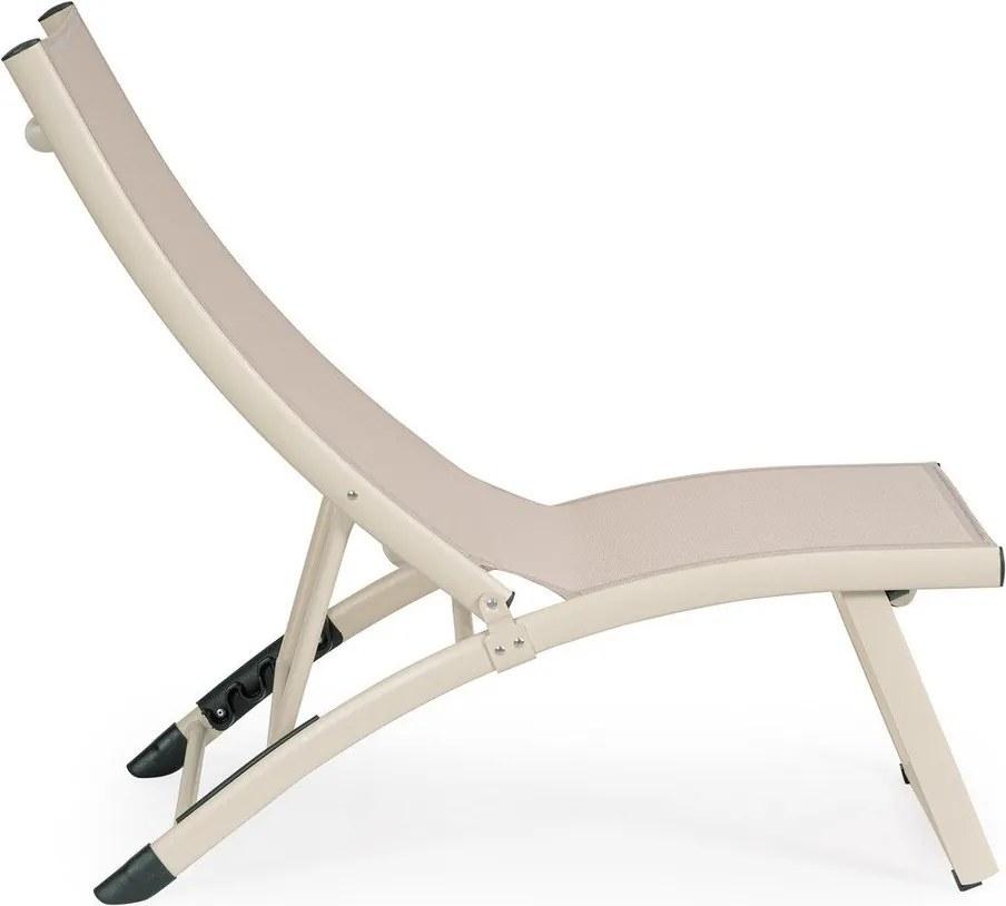Beżowy metalowy leżak ogrodowy Taylor – Bizzotto