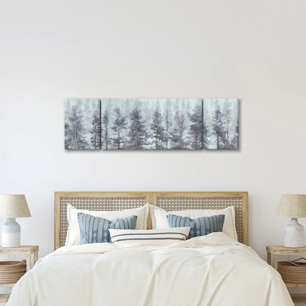 Obraz - Pine forest II, aquarel (170x50 cm)
