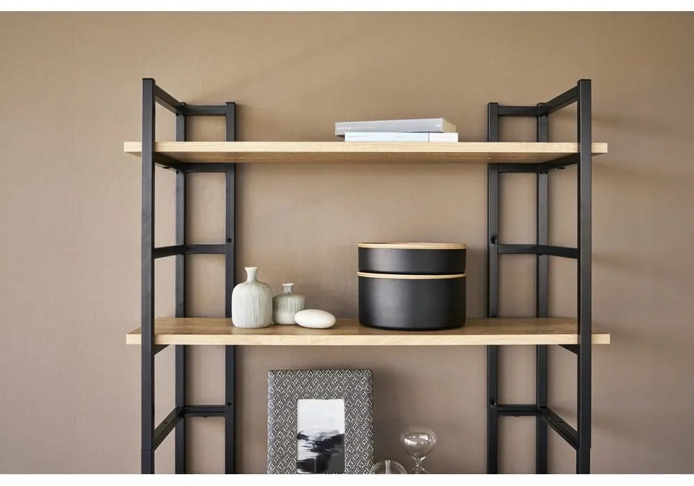 Czarny metalowy pojemnik z pokrywką ø 22x6 cm Rin – YAMAZAKI