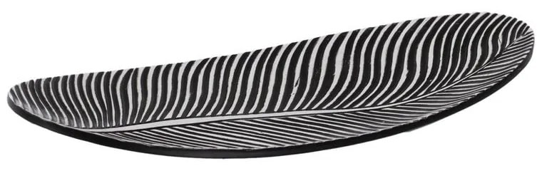 Taca dekoracyjna z żywicy polimerowej 16x37 cm B&W – Ixia