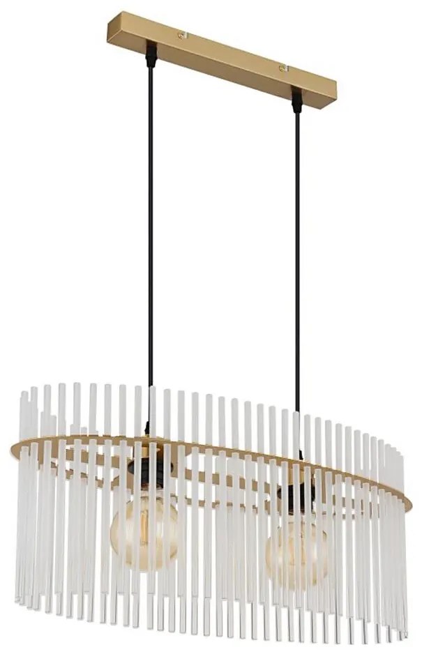 Globo 15698H3M - Żyrandol na lince GORLEY 2xE27/60W/230V złoty