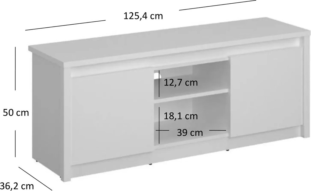 Skandynawska biała szafka RTV L3-K11