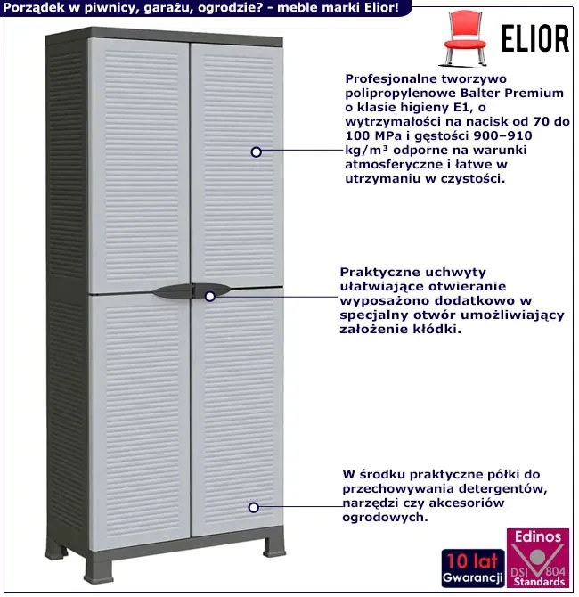 Szara szafa gospodarcza T4-B40
