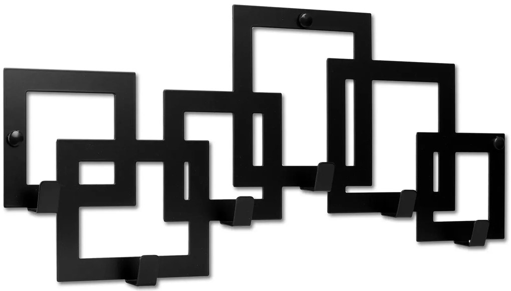 Czarny nowoczesny wieszak ścienny L9-Z81