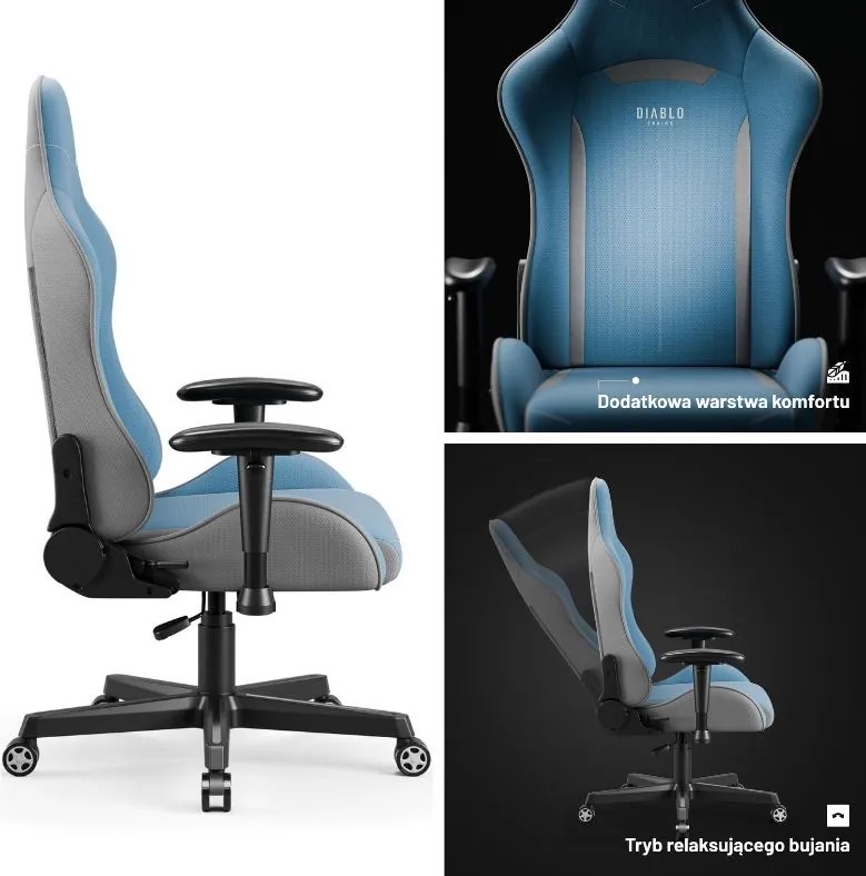 Fotel do gamingu Diablo X-Starter niebieski