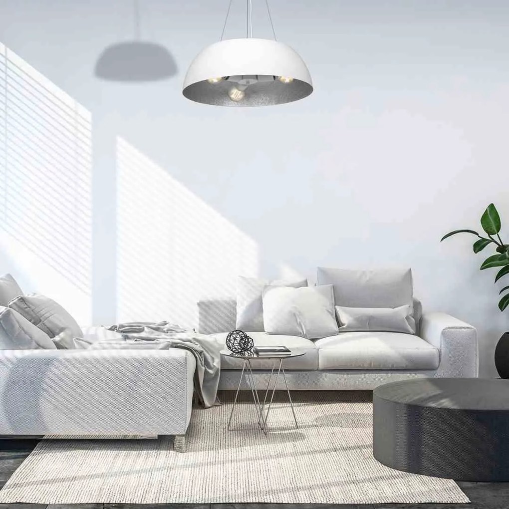 Lampa Wisząca Biała MORGAN 3xE27