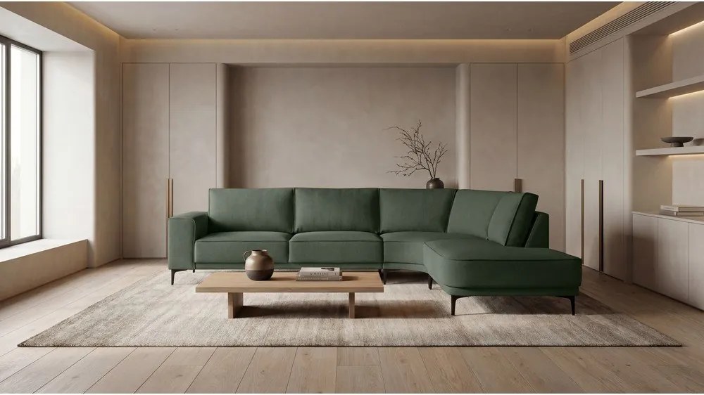 Narożnik (prawostronny) w kolorze khaki Copenhagen – Scandic