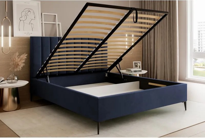 Łóżko Mona Slim III 120 Tkanina VELUTTO 25 stelaż drewniany