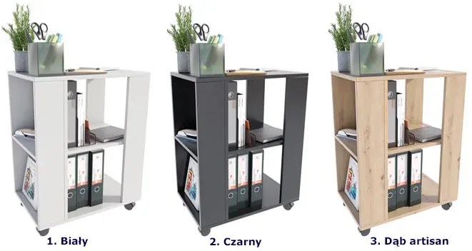 Mobilna szafka pod drukarkę dąb artisan T0-G73