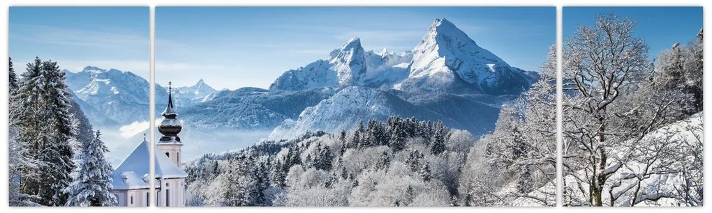 Obraz - Zaśnieżony krajobraz (170x50 cm)