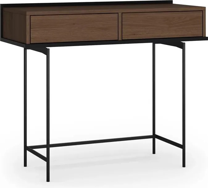 Konsola Zenar 100 cm z szufladami - orzech elegant / czarny