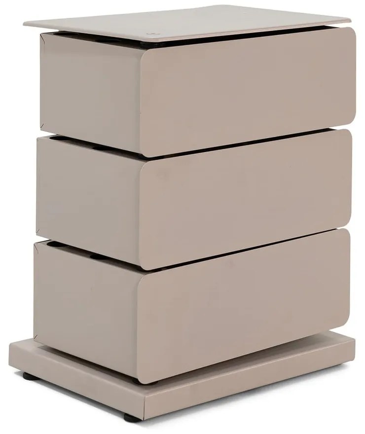 Szarobeżowa metalowa komoda 37x54,5 cm Joey – Spinder Design
