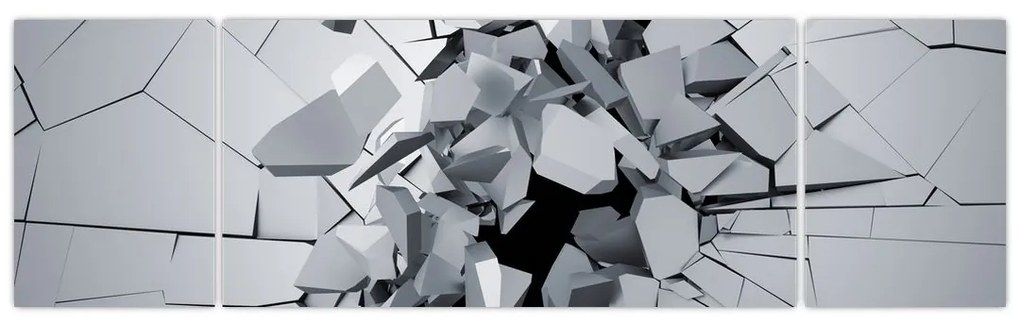 Obraz abstrakcja 3D (170x50 cm)