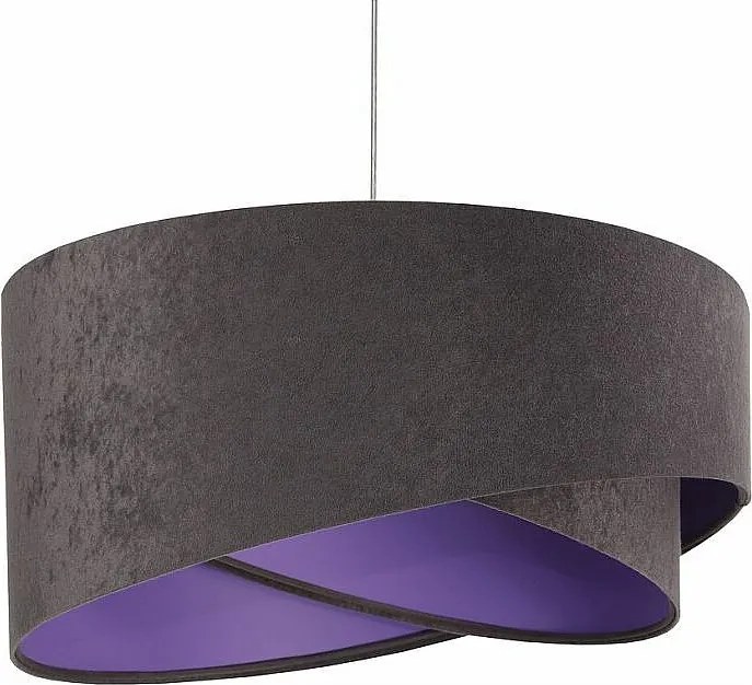 Lampa wisząca GEMSTONE GRAY grafitowa/ciemnofioletowa