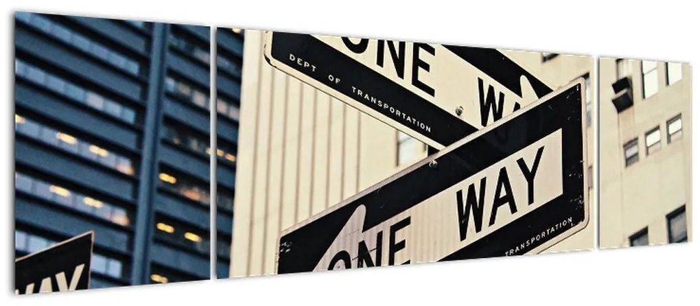 Obraz - New York ONE WAY (170x50 cm)