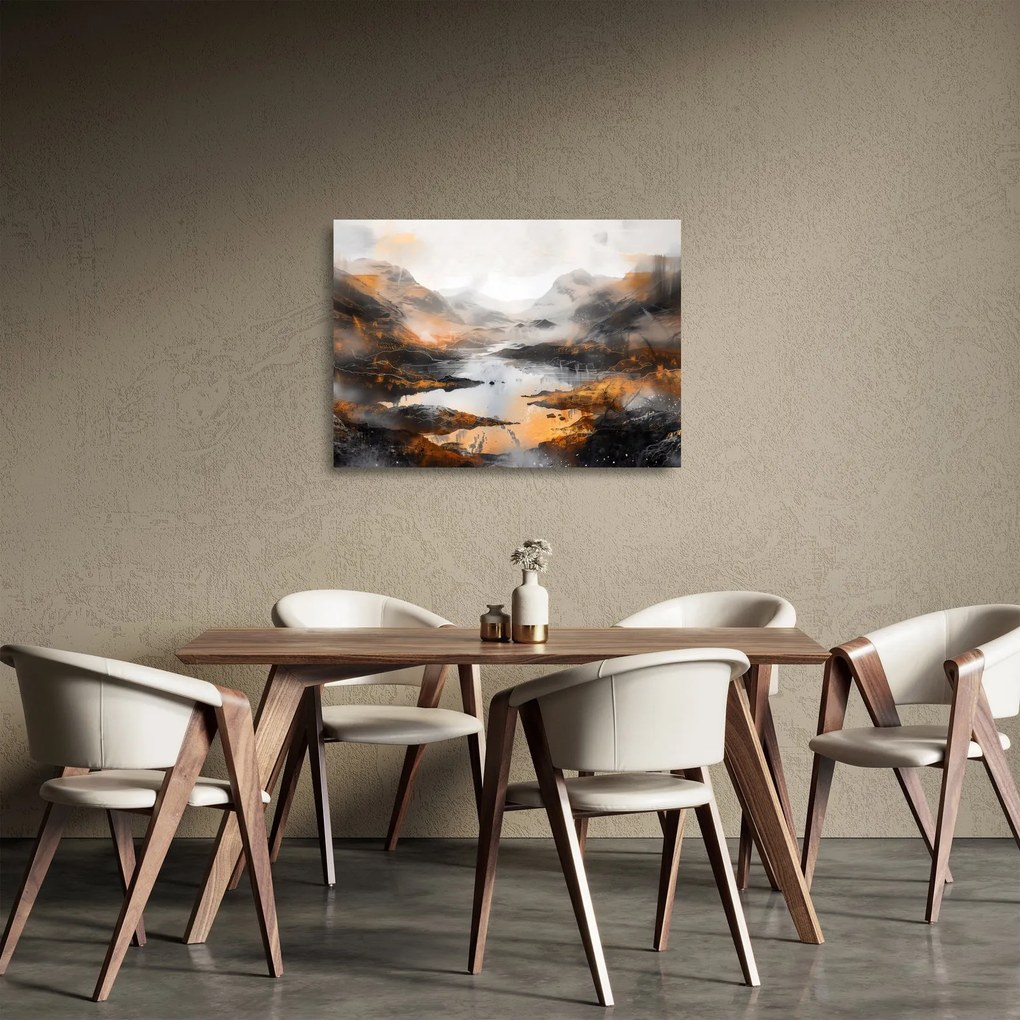 Obraz na szkle - Malowanie górskich krajobrazów (70x50 cm)