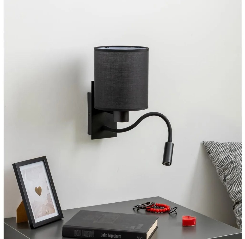 Brilagi - LED Kinkiet NUBILA 1xE27/25W/230V + LED/3W czarny