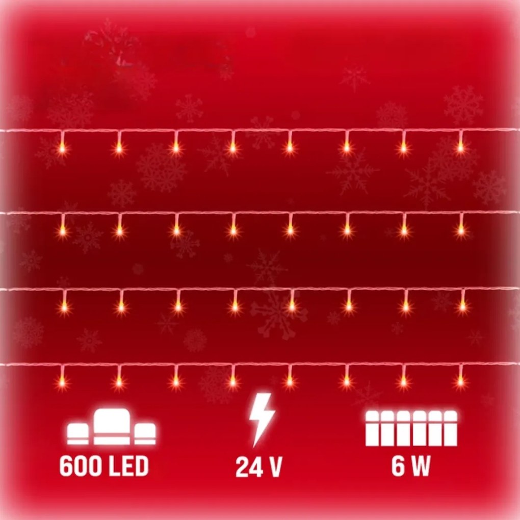 Świąteczny łańcuch świetlny SIMPLE, 60m, ciepła biel Monzana