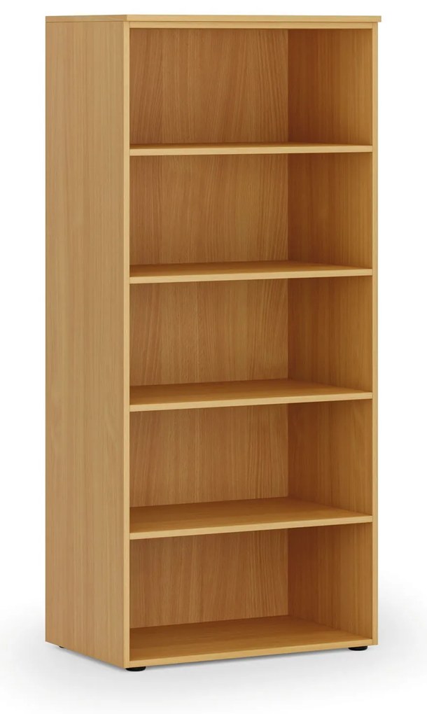 Regał biurowy PRIMO WOOD, 800 x 500 x 1781 mm, buk