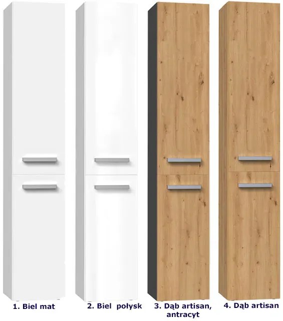 Szafka łazienkowa z koszem na bieliznę dąb artisan T1-F11