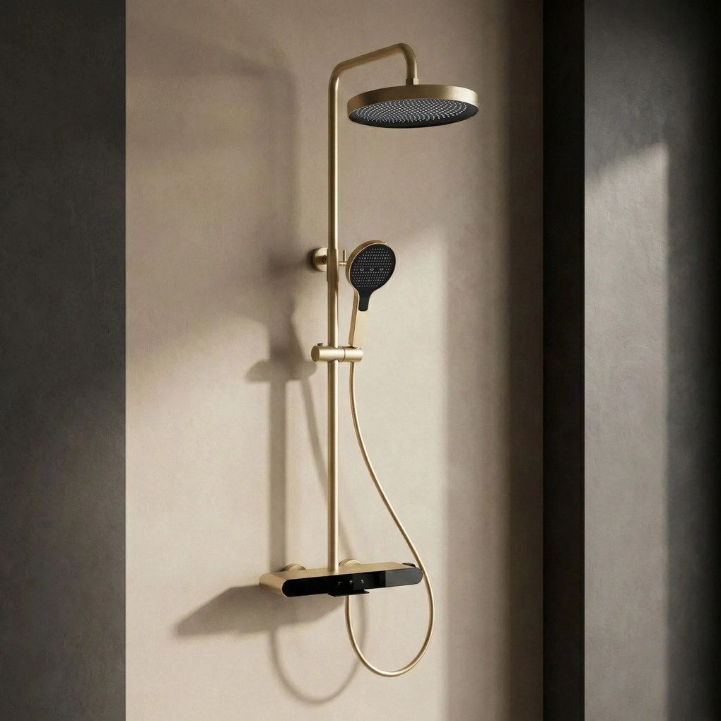 Zestaw Prysznicowy REA Farel Złoty Szczotkowany