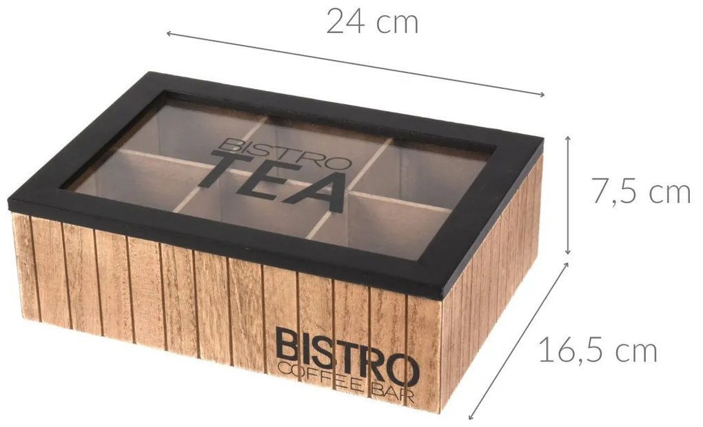 Herbaciarka Bistro, 24 x 16,5 x 7,5 cm
