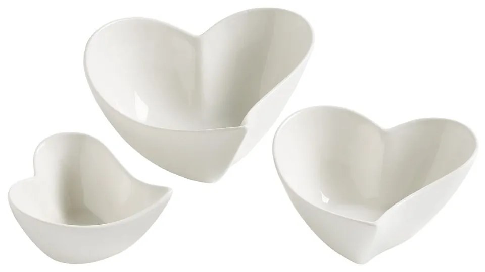 Biały porcelanowy zestaw misek do serwowania 3 szt. Amore – Maxwell &amp; Williams