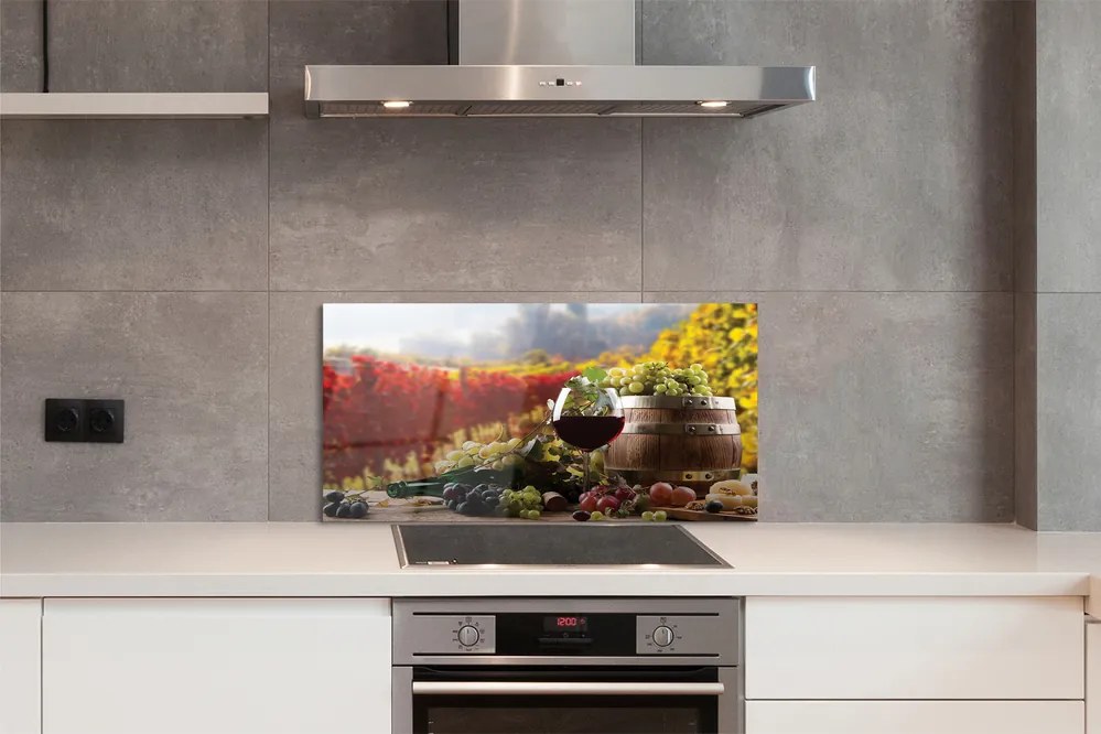 Szklany Panel Jesienny Wieczór przy Winie