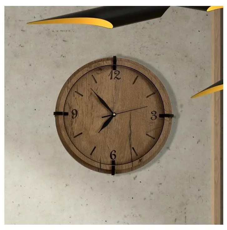 Li-Go 23628/DUB3 - Zegar ścienny LED/1xAA śr. 32 cm jasny dąb/okrągły