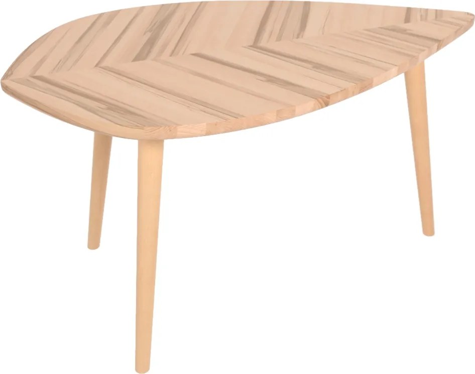 Drewniany stolik kawowy P2 liść mały 67 cm buk twardzielowy