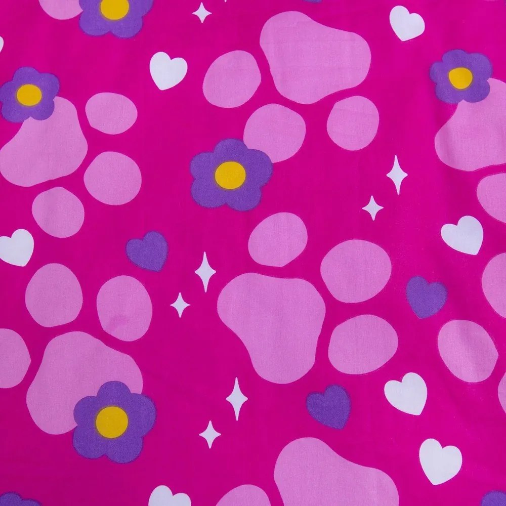 Różowa bawełniana pościel dziecięca do łóżeczka 100x135 cm Paw Patrol "Pawsome friendships grow" – Jerry Fabrics