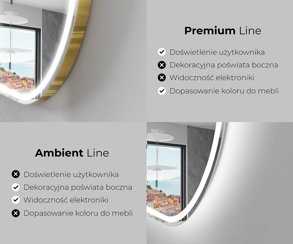 Lustro Łazienkowe Podświetlane L230