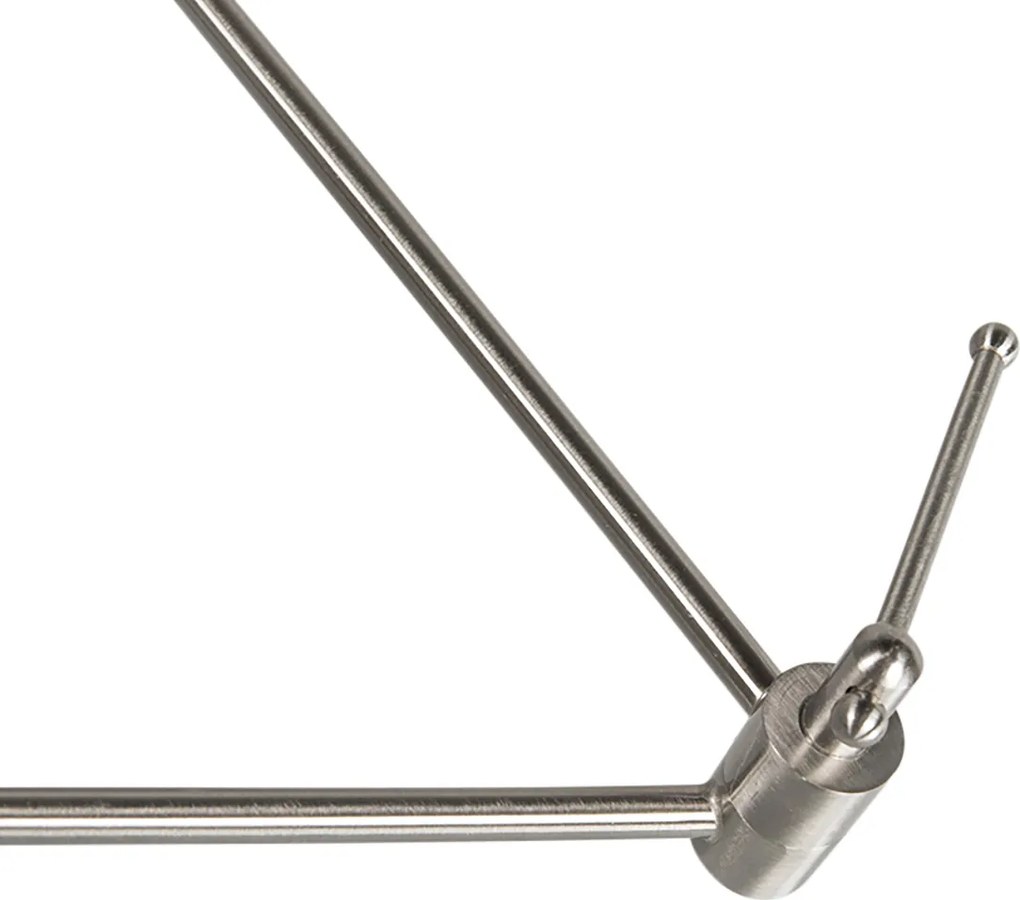 Inteligentna lampa wisząca stalowa z kloszem 35 cm biała w komplecie 2 WiFi A60 - Blitz