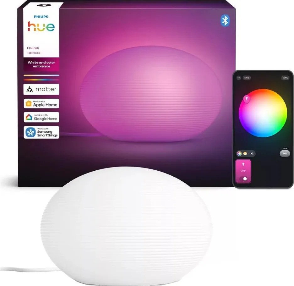 Philips - LED RGB ściemnialna lampa stołowa Hue FLOURISH WACA 1xE27/8,1W/230V