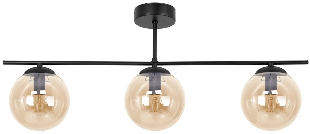 Bursztynowa potrójna lampa sufitowa w stylu loft 9X A705 L7-S10