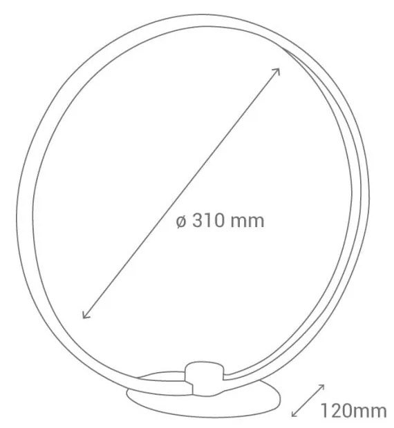 Biała owalna lampa stołowa SULION Framed