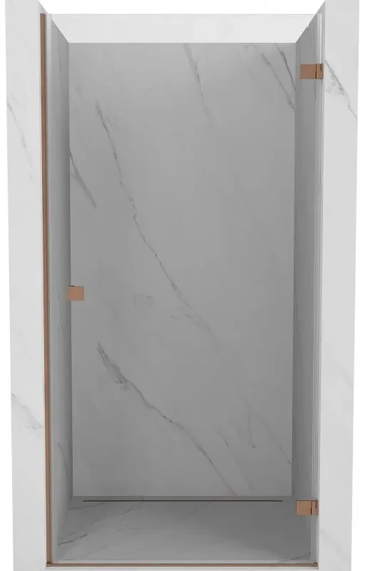 Mexen Lunar-B drzwi prysznicowe uchylne prawe 75 cm, transparent, miedź szczotkowana - 832-075-000-65-00-P