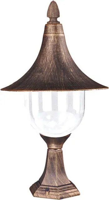 Czarno-złota lampa ogrodowa niski słupek - S315-Cardan