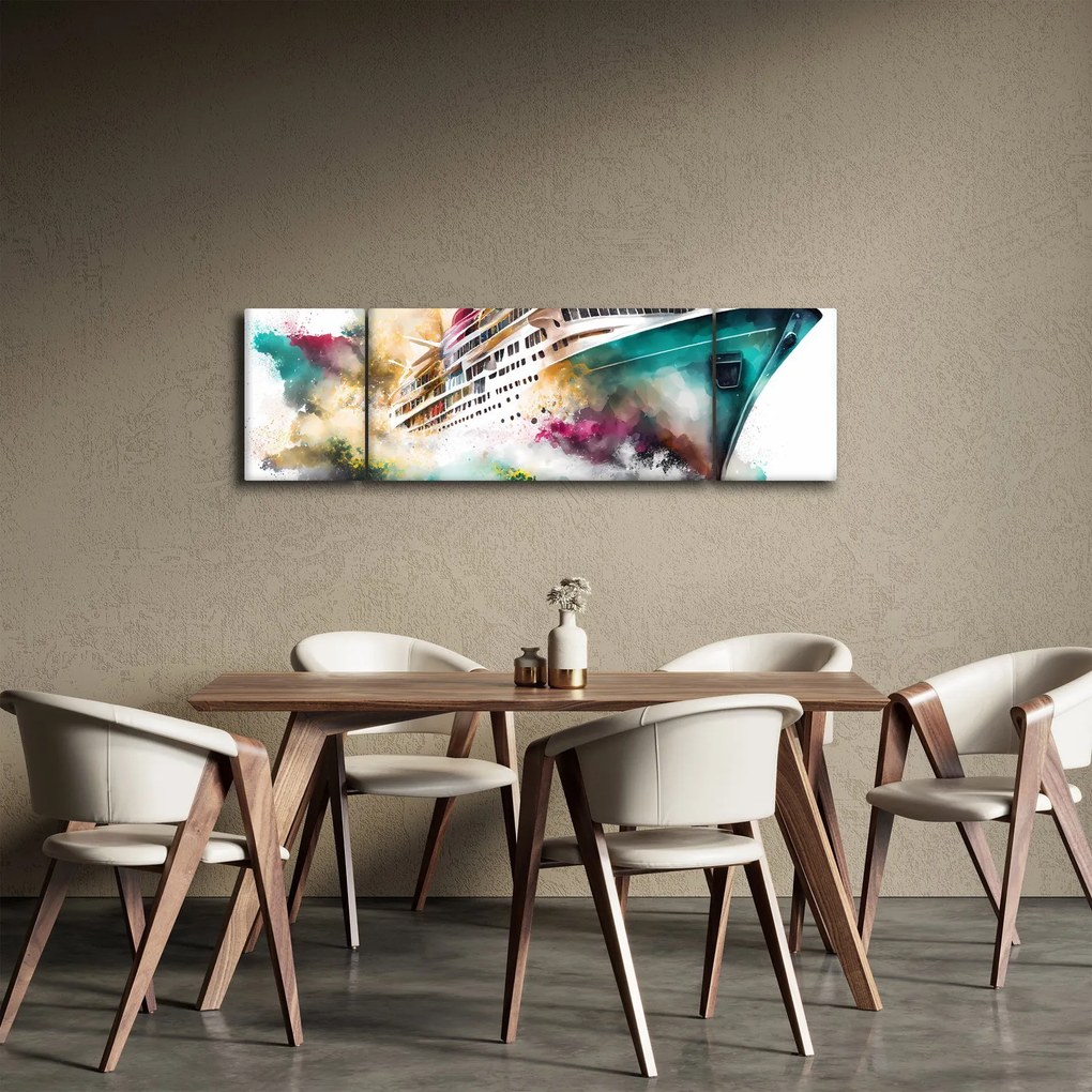 Obraz - Akwarela morska (170x50 cm)